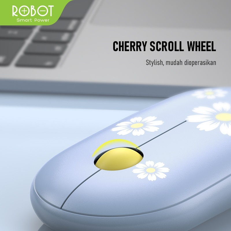 ROBOT M230 MOUSE WIRELESS LUCU IMUT SILENT CLICK Stylish