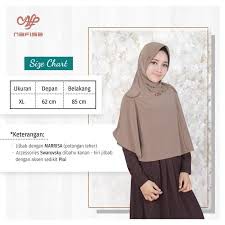 Jilbab Instan Swarovski Nafisa Amira - Kerudung Bergo Pet Kecil Hijab Instan Aplikasi Payet