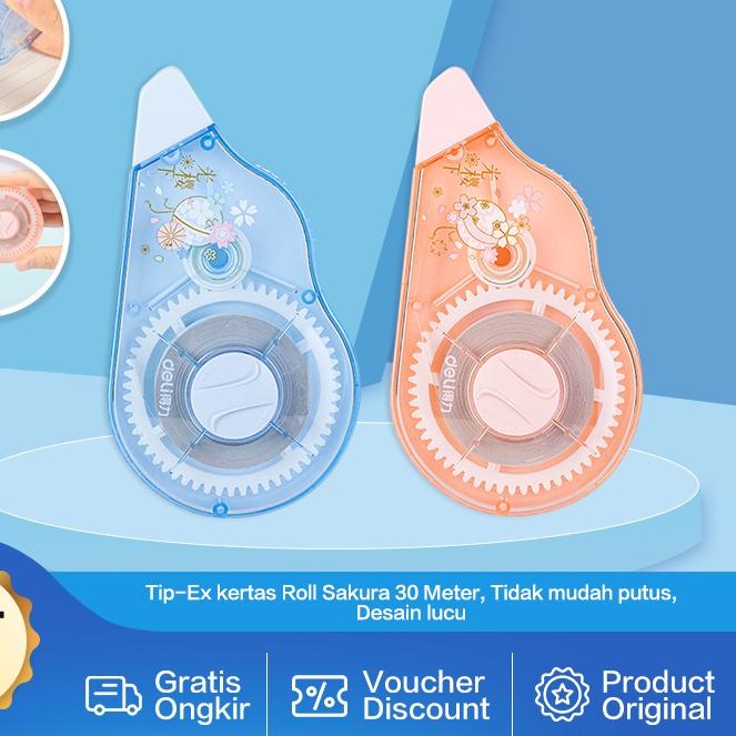 

Serbuuu Deli Correction Tape / Tip-Ex kertas Roll Sakura 30 Meter Desain Lucu Tidak Mudah Putus 71549''