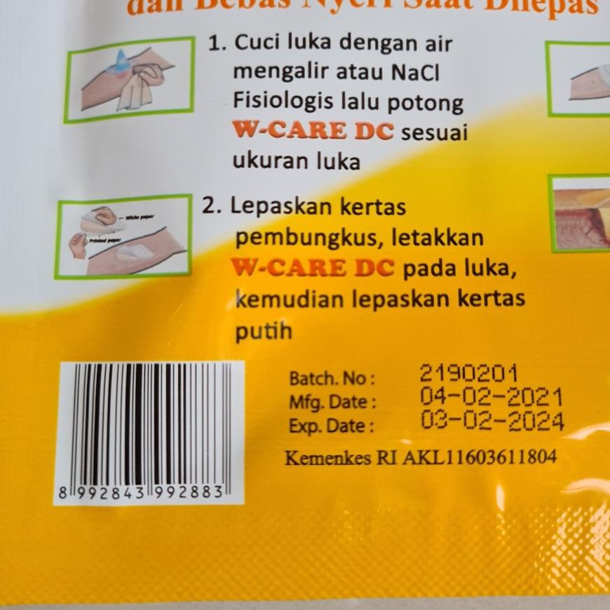 W Care Dc / W-Care Dc / We Care Dc / Perban Luka Foam Dressing