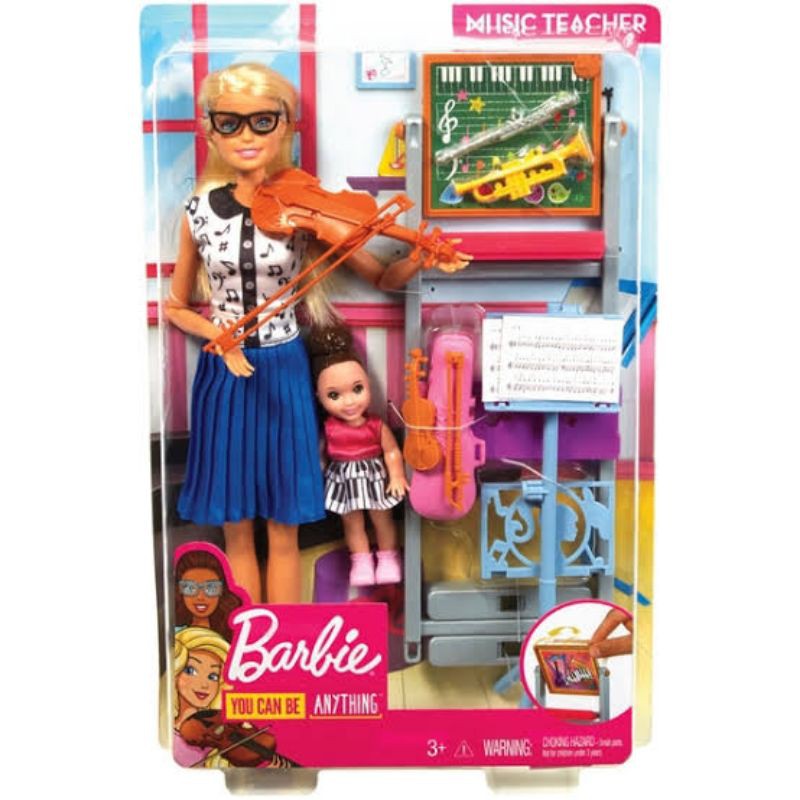 ORI original barbie mattel music biola violin teacher guru ngajar musik belajar mainan alat boneka