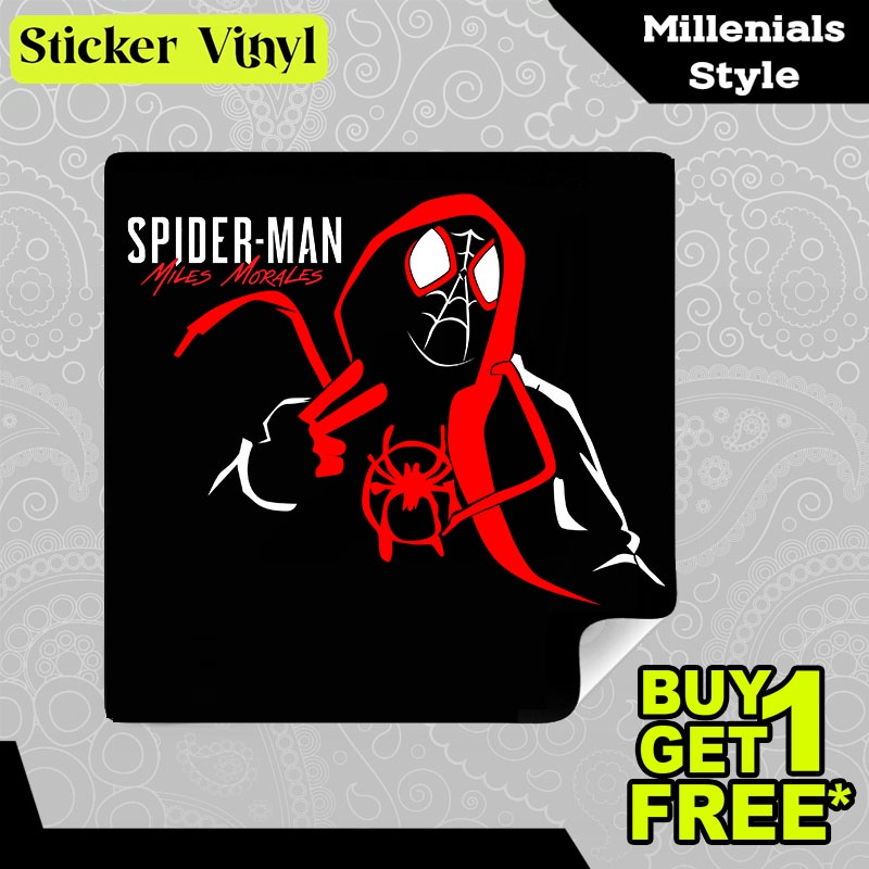 

Stiker Sticker Spiderman Miles Morales Marvel Legends Aesthetic Bahan Vinyl Satuan Anti Air