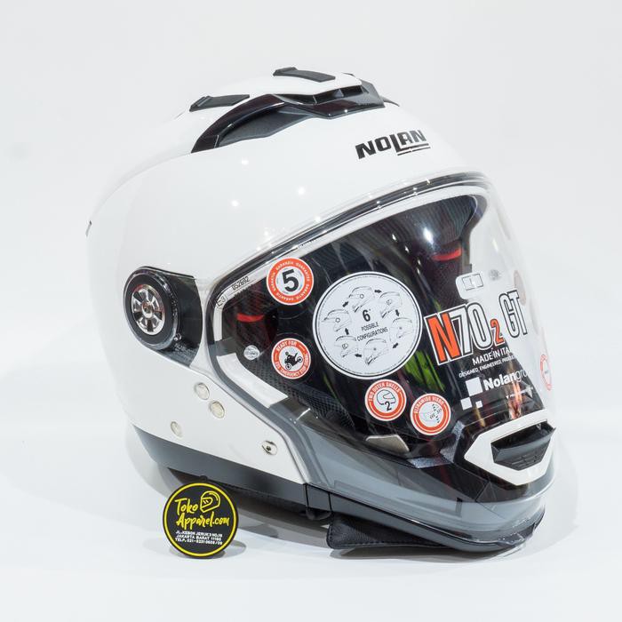 NOLAN N70.2 GT CLASSIC 005 - METAL WHITE