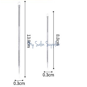 Alat Pemencet Komedo / Jerawat Jarum isi 2 Panjang 13cm &amp; 8.8cm E097