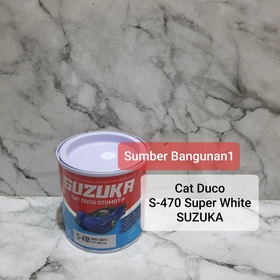 Cat Duco S470 Super White SUZUKA cat besi motor mobil otomotif putih