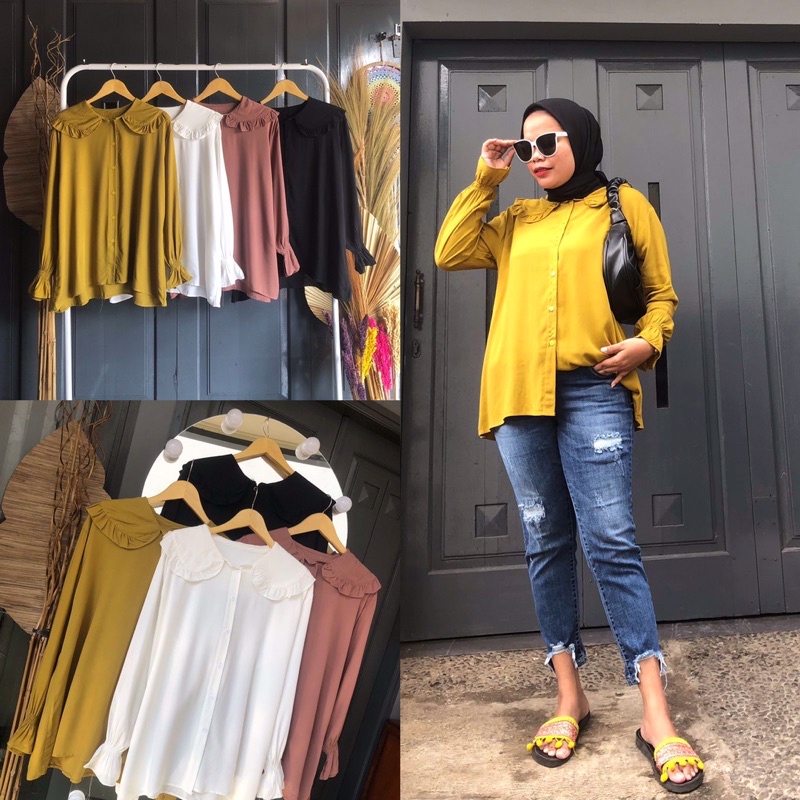 Nana Tops tunik full kancing depan