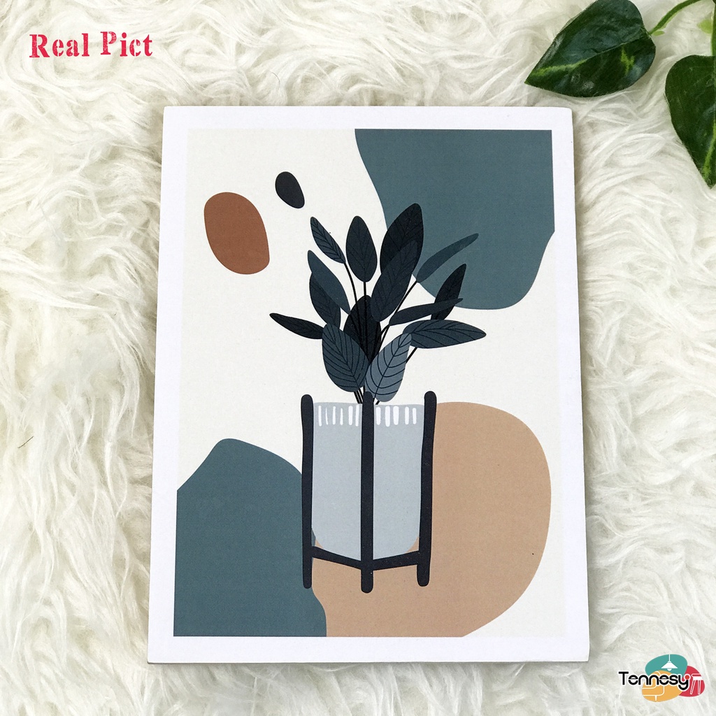 TENNESY HIASAN DINDING WALL DECOR ABSTRAK FLOWER 15x20CM PAJANGAN KAYU POSTER DEKORASI DINDING KAMAR TIDUR RUMAH BUNGA