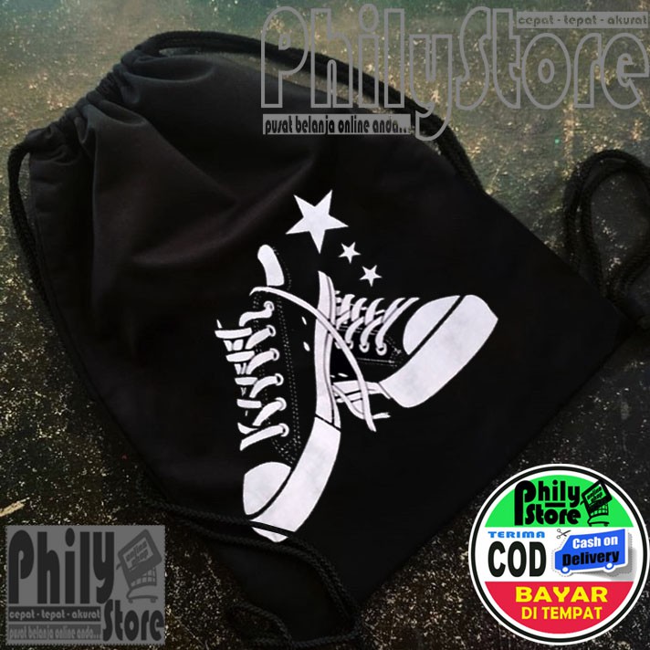 Tas Serut Sepatu / Drawstring / Tas Tali / Tas Stringbag Gym Olahraga ( MURAH BISA COD ) GYM FITNES