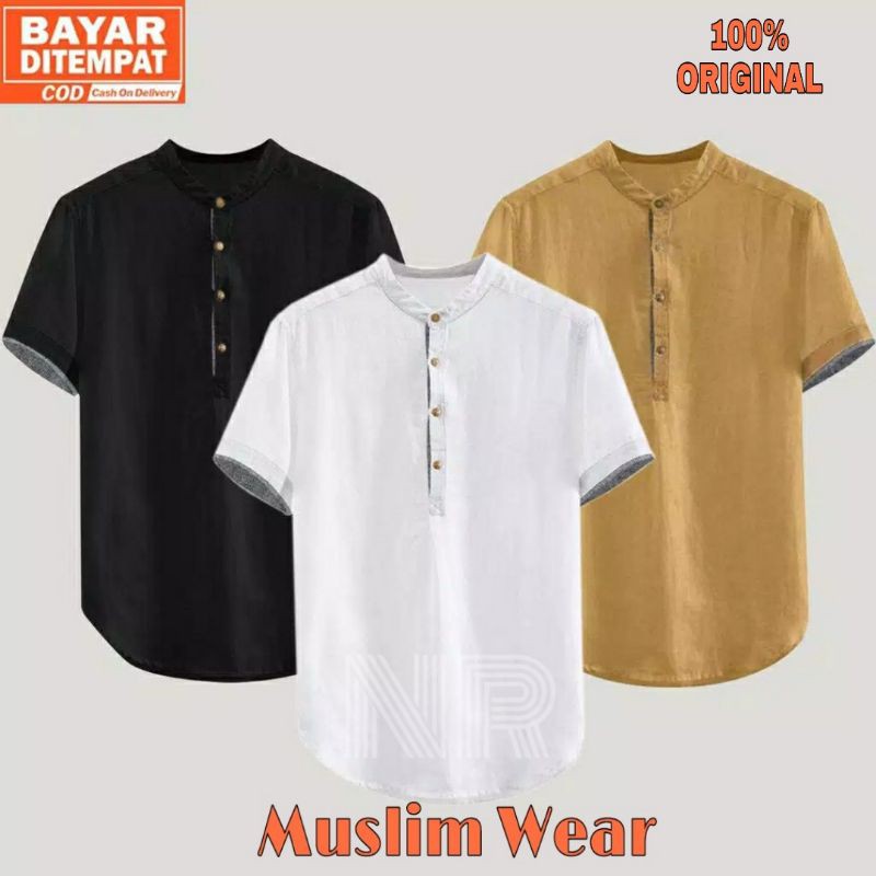 Baju Koko Kurta Casual Muslim Wear Premium Original