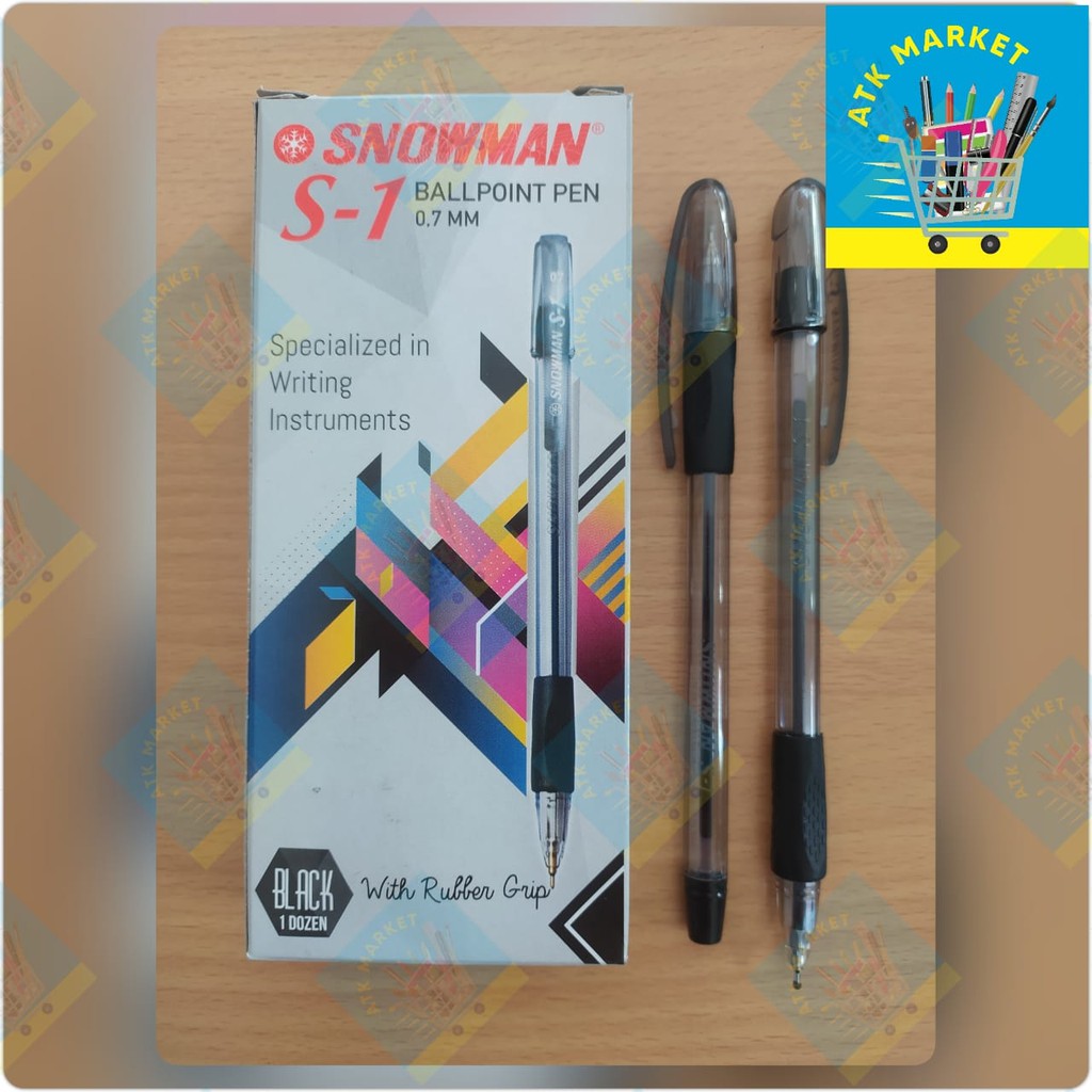 

Bolpen / Pulpen / Ballpoint Pen Snowman S-1 Hitam 0.7mm