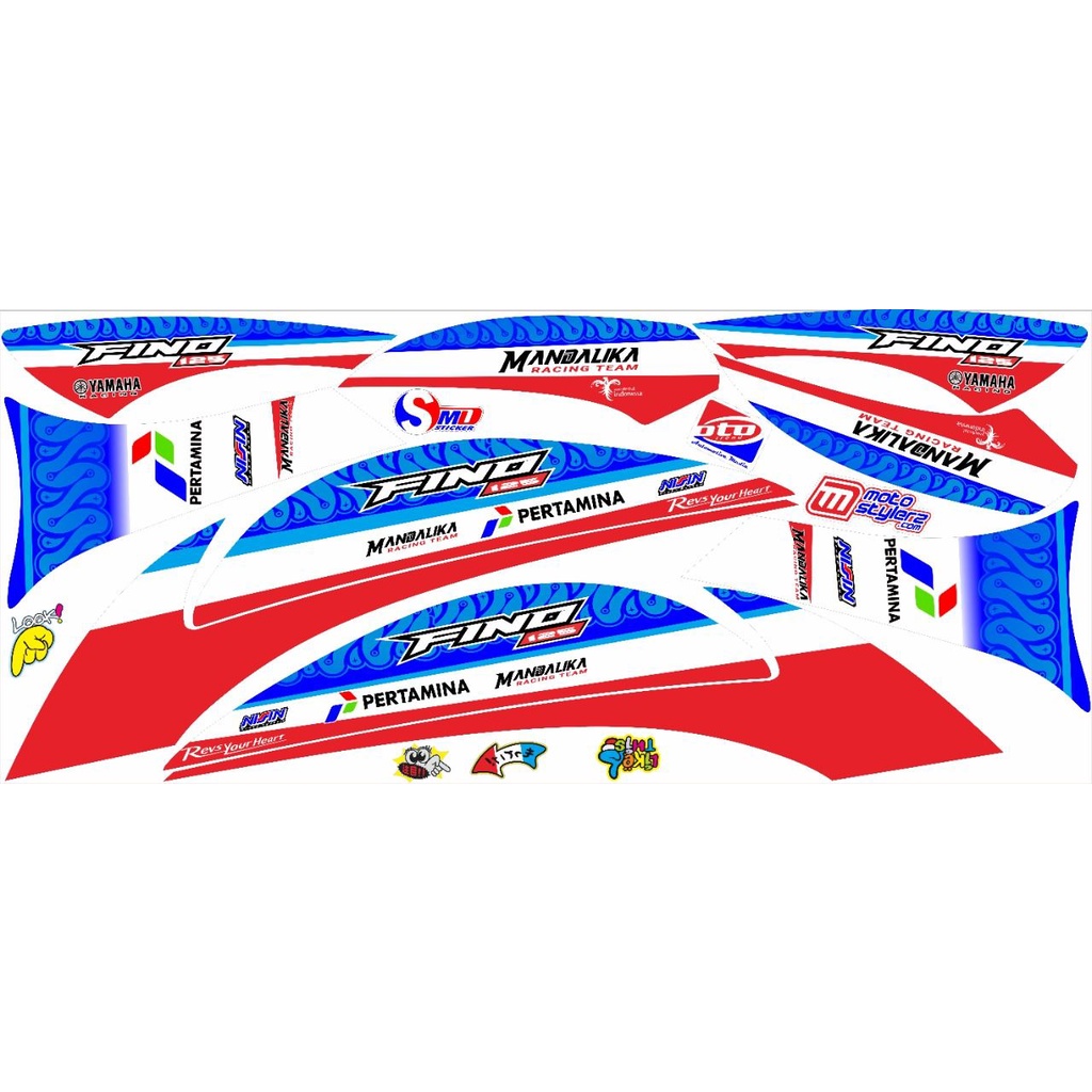 SSTRIPING VARIASI FINO FI 125 MANDALIKA RACING