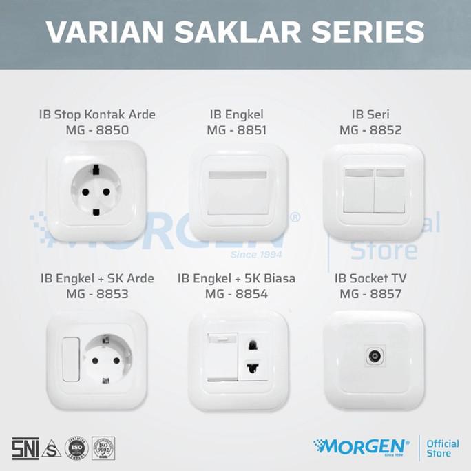 Morgen Saklar MG-8853 Engkel + Stop Kontak Arde