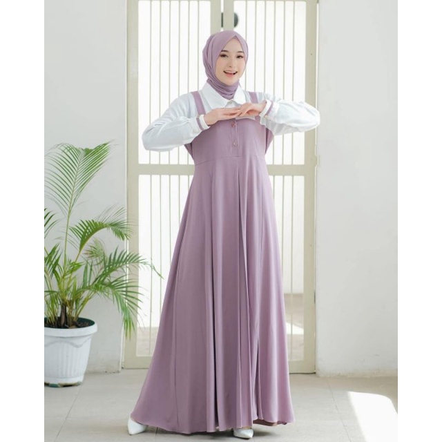 Baju Gamis Wanita Remaja Murah NB /XL Letsmuslimah Cewek Muslim Hijab Syari Muslimah 2022 Terbaru Lt-5