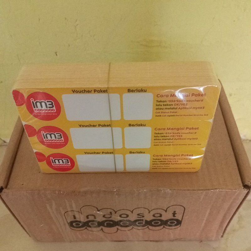 voucher kosong indosat im3 1 ikat 50 lmbar/150 voucher