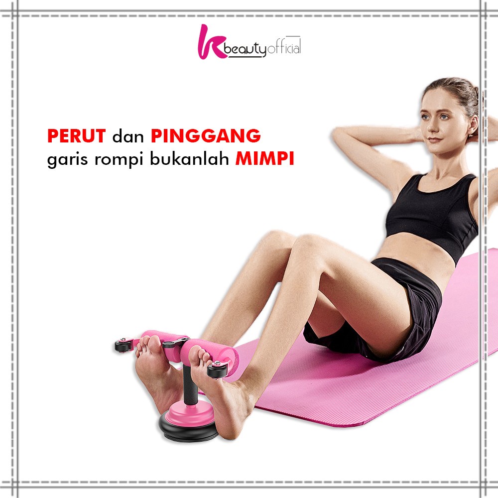 KB-O16 Set Alat Fitness Push Up Alat Latihan Olahraga Gym Fitness Sit Up Double Wheel Pembakar Lemak Peralatan Multifungsi