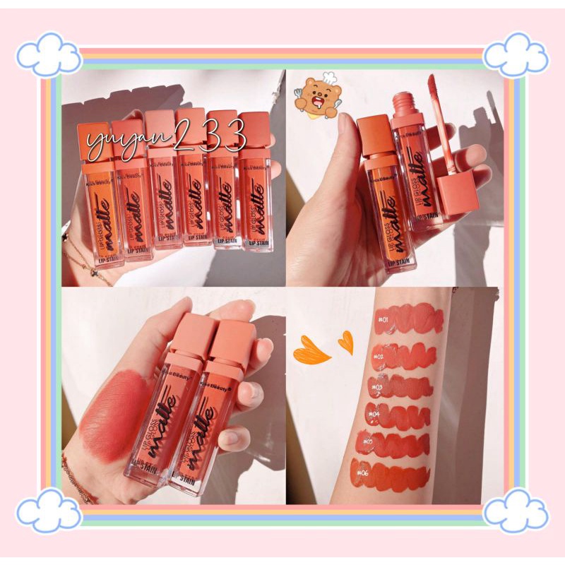 PROMO PER6PCS!!!LIP GLOSS KISS BEAUTY VELVET MATTE  7928/7867