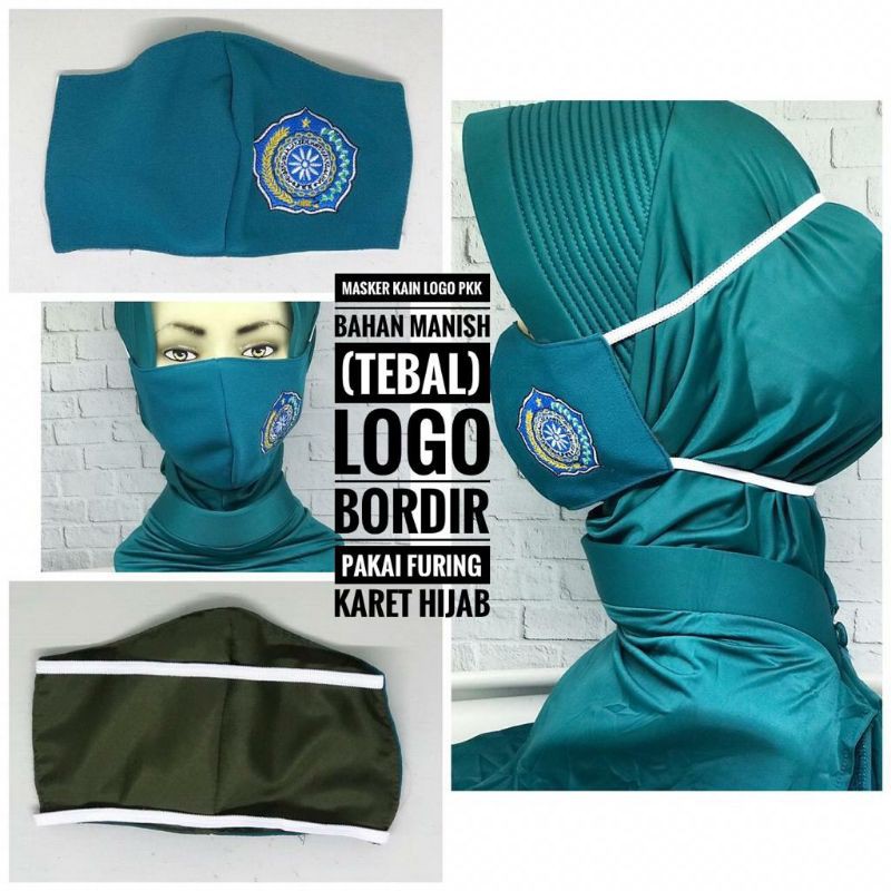 MASKER KAIN MANNISH LOGO BORDIR PKK