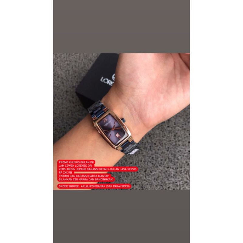 jam wanita petak navy