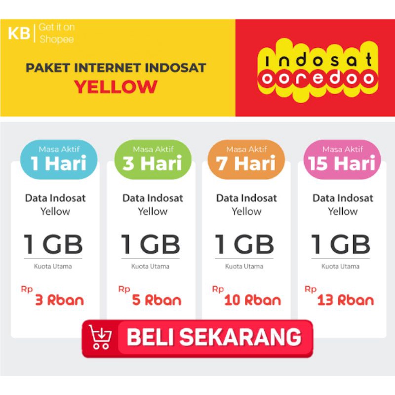 Paket Data Yellow Indosat IM3 Murah