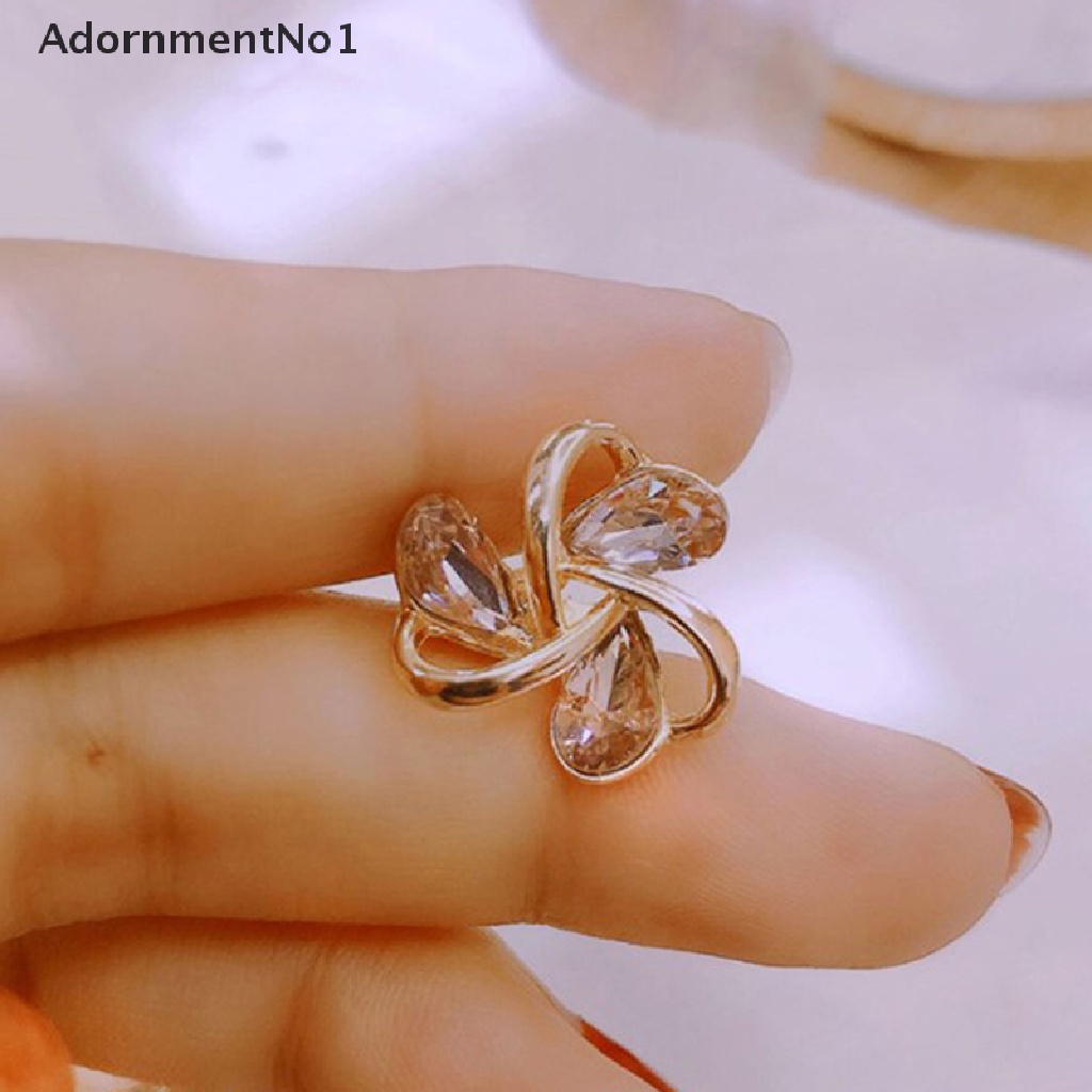 (AdornmentNo1) Pin Bros Angsa Hiasan Kristal + Berlian Imitasi