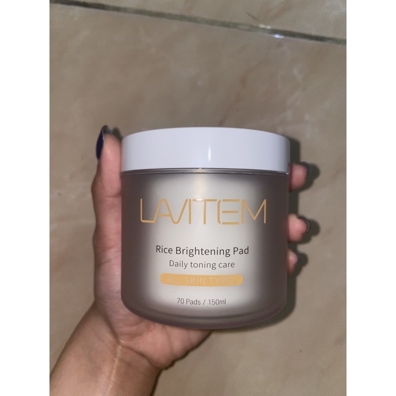 PRELOVED LAVITEM RICE BRIGHTENING PAD TONER
