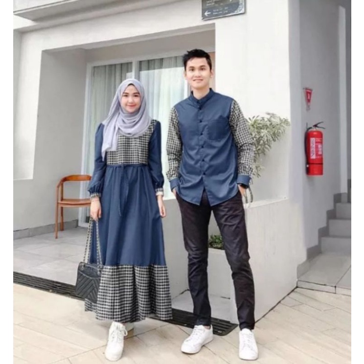 [ READY STOCK ] COUPLE SET MUSLIM PRIA DAN WANITA || COUPLE SET KELUARGA BAJU MUSLIM