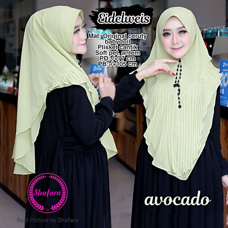 Eidelweis plisket khimar