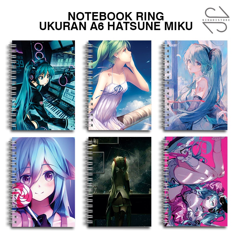 

(BELI 6 GRATIS 1)Buku Tulis Catatan buku notebook buku diary Notebook Ring Spiral A6 60 Lembar koleksi gambar hatsune miku part2