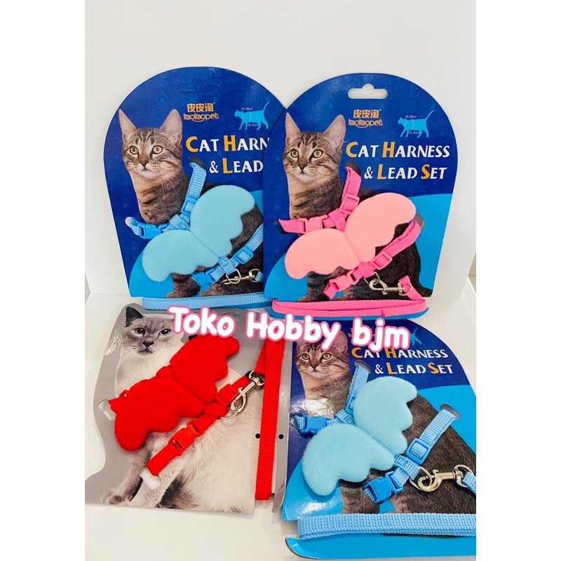 Tali tuntun kucing Cat harness tao tao wing sayap