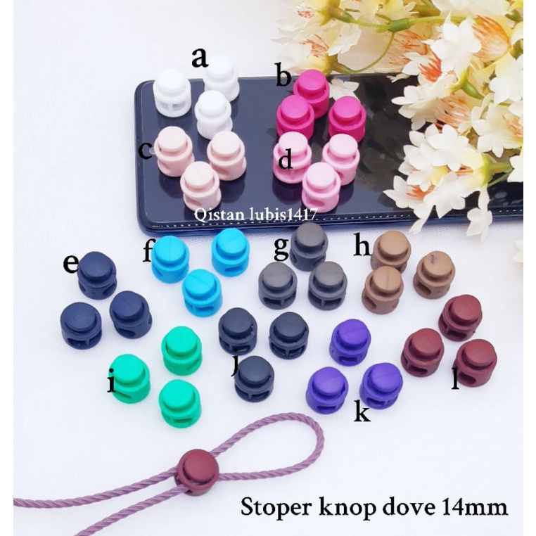 Stoper knop 14mm dove 1pcs