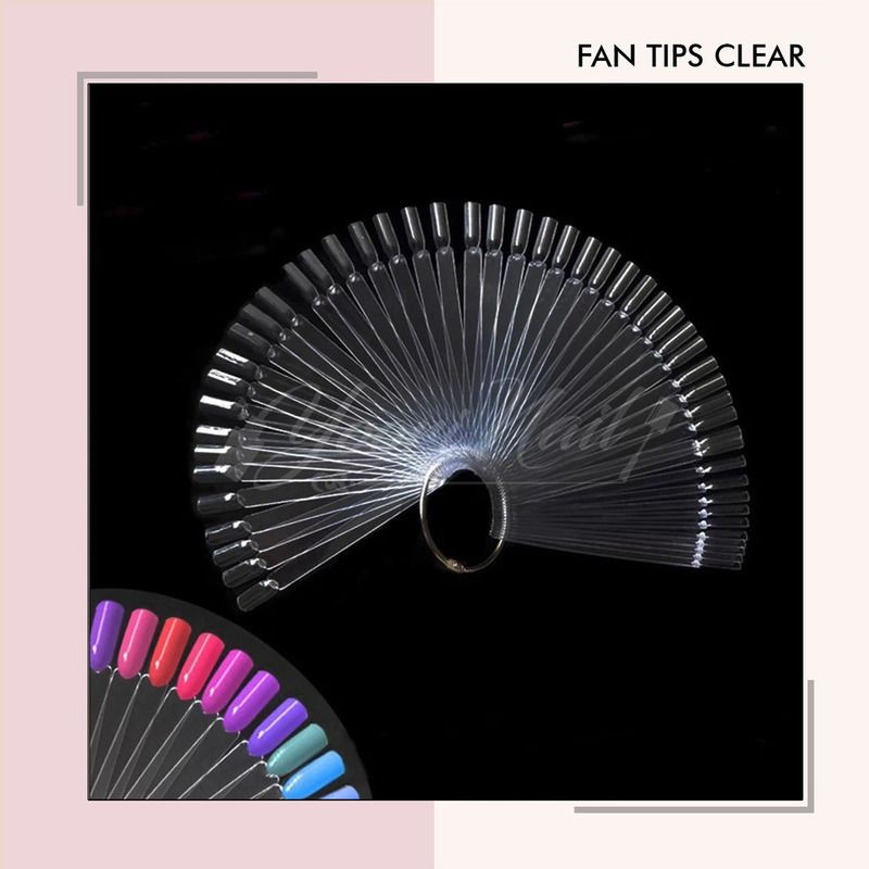 Fan tips wheel cream clear natural bening display kuku color chart nail polish