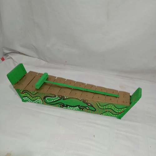 Gambang Mini Gamelan Jawa Gamelan Mini 10 Bilah Motif Painting Mainan Anak Kwalitas Oke Ukuran Besar