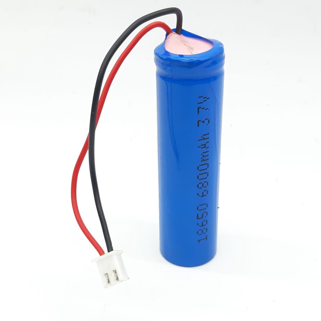 Baterai Speaker BT Mic BT Mobi RC Type Lithium 18650 Soket Putih 3.7V - 6800mAh