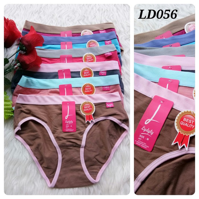 6 Pcs CD Lydyly Karet Lebar LD 056 | Celana Dalam Wanita Dewasa | LD056 Perempuan Pakaian Dalam ABG Remaja | Sguna Grosir Setengah Lusinan