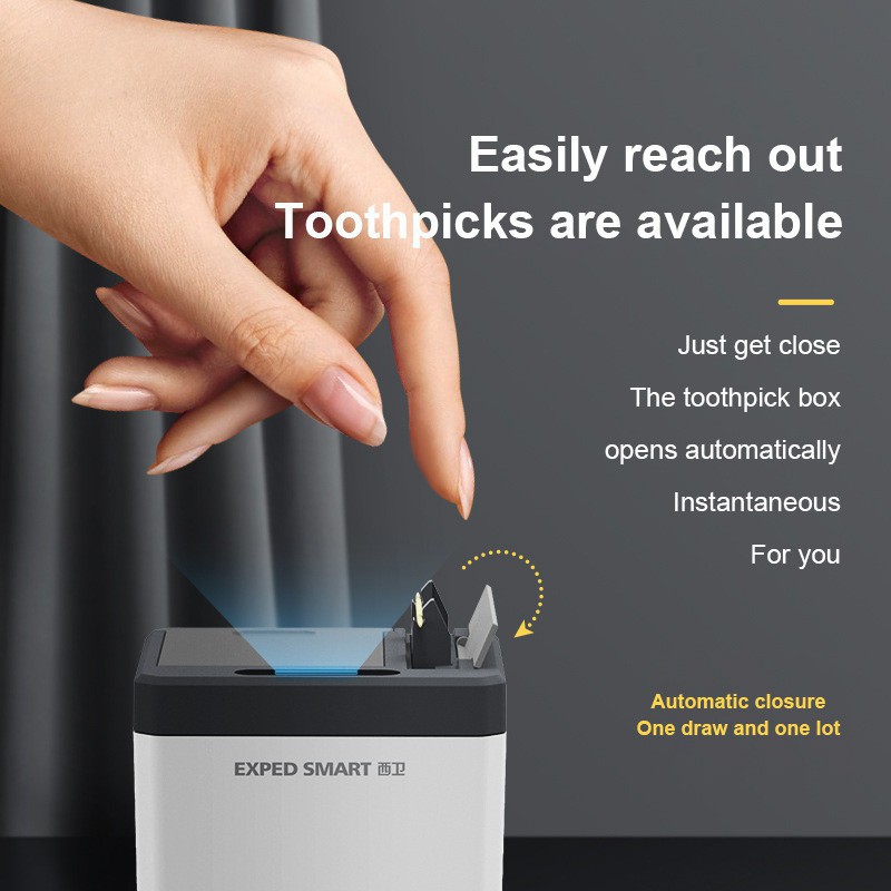 smart sensing toothpick dispenser tempat tusuk gigi otomatis