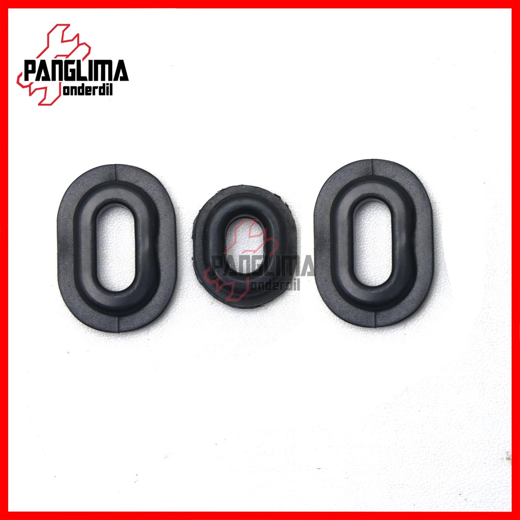 Karet Dop Accu GL Pro-100 &amp; Mega Pro-Megapro &amp; CB 100 Body-Bodi Tutup Aki-Grommet 1 Set-3 Pcs