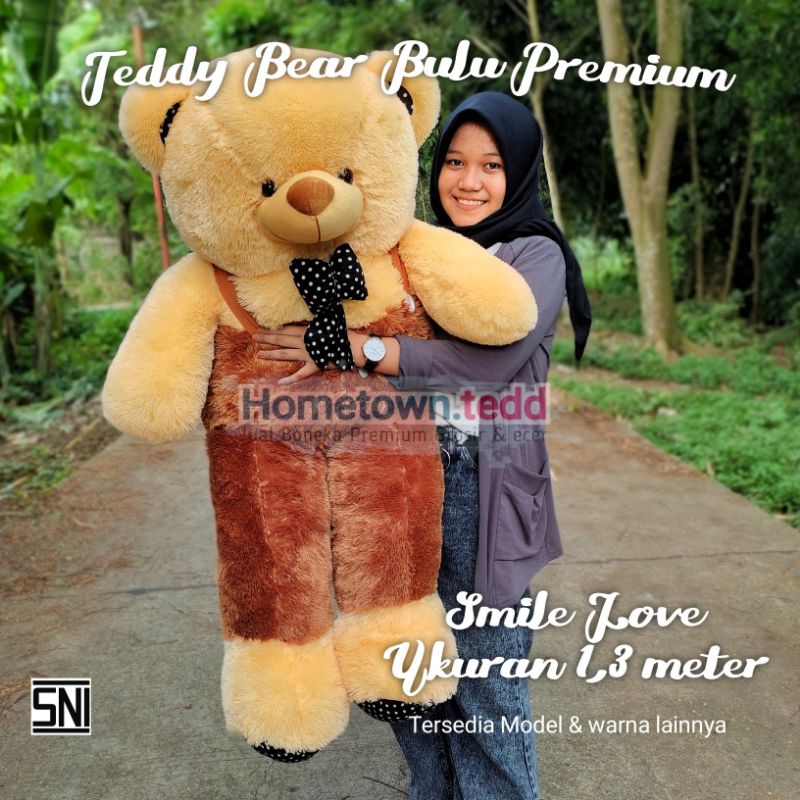 Boneka Beruang Teddy bear Bear jumbo Bear smile 1 3 meter