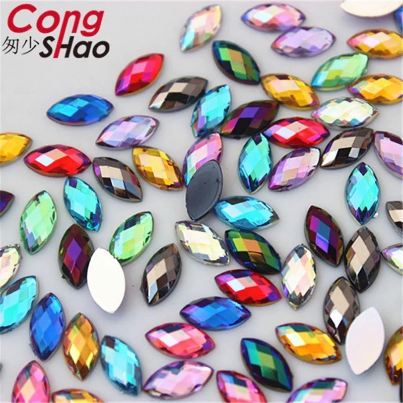 Diamond Runcing 3x6mm Bahan Nailart Henna Bahan craft aksesoris DIY