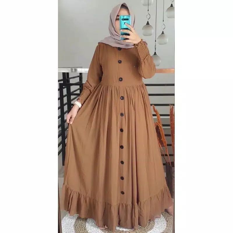 BAJU GAMIS WANITA - BAJU  GAMIS  MOSKREB ALLSIZE JUMBO model terbaru modern syari 027