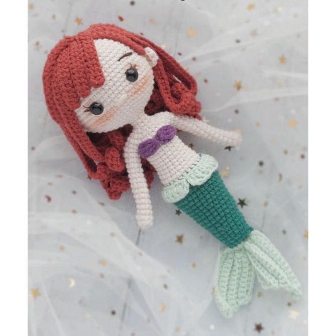 BONEKA HANDMADE AMIGURUMI ARIEL MERMAID