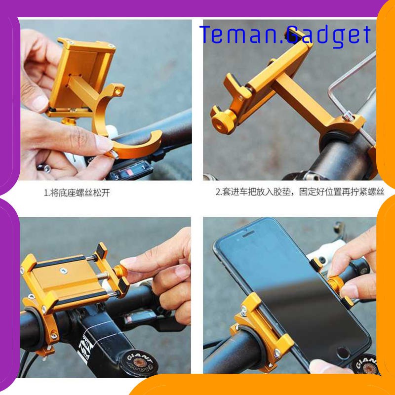 TG-BD025 TaffSPORT Smartphone Holder Sepeda Handle Bar Bike Mount - YP07