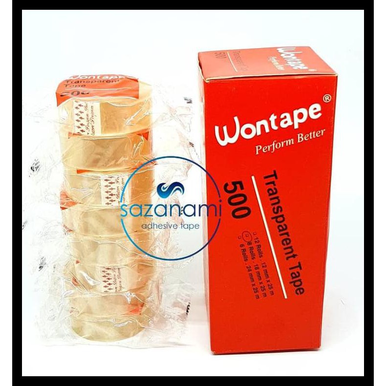 

GRATIS ! Wontape isolasi Kado kecil selotip 18mm x 25m sazanami
