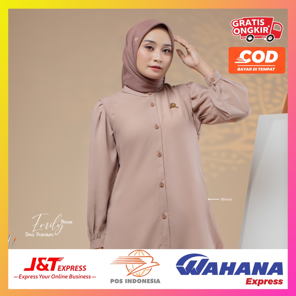 TERBARU BLOUSE CANTIK BY AR RAFI BLOUSE EMILY BAHAN DIVA PREMIUM