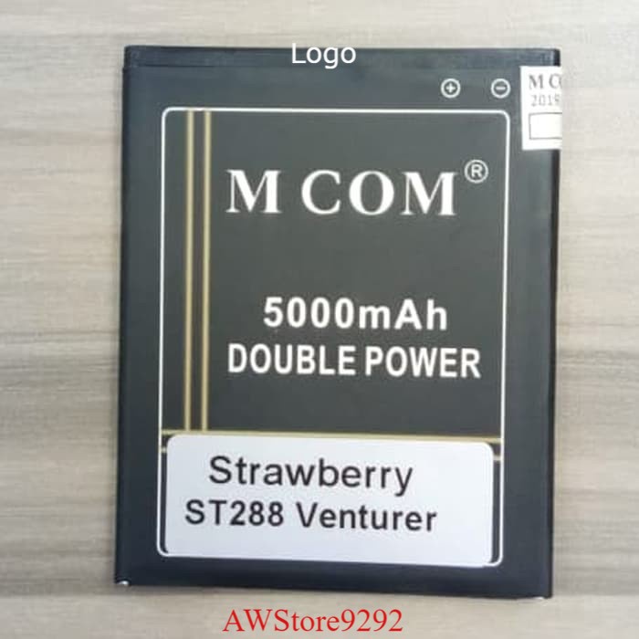 Mcom Battery Batre Baterai Double Power Mcom Strawberry ST288 Venturer