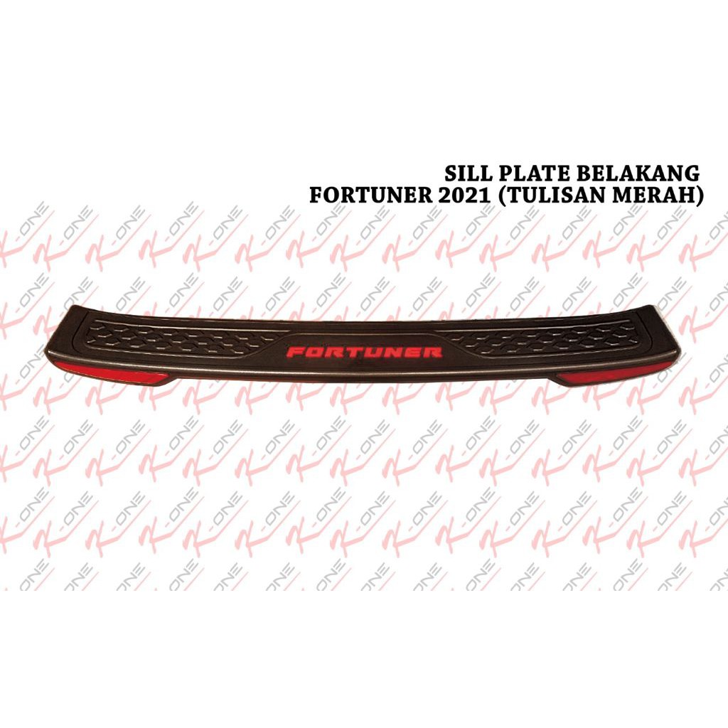 Sillplate Belakang All New Fortuner 2021 Tulisan Merah