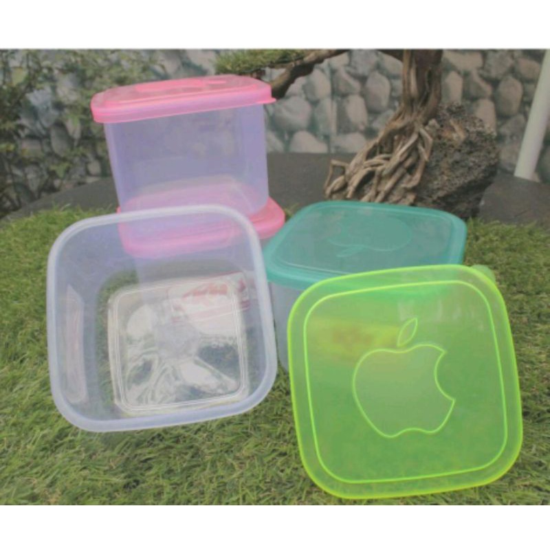 Toples Kotak 500ml / Toples Kecil Bening / Tempat Bumbu / Toples Bumbu Merk KH MURAH