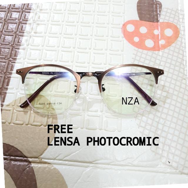 PAKET FRAME + LENSA PHOTOCROMIC | KACAMATA MINUS | KACAMATA ANTI RADIASI | KACA MATA NEW 50005