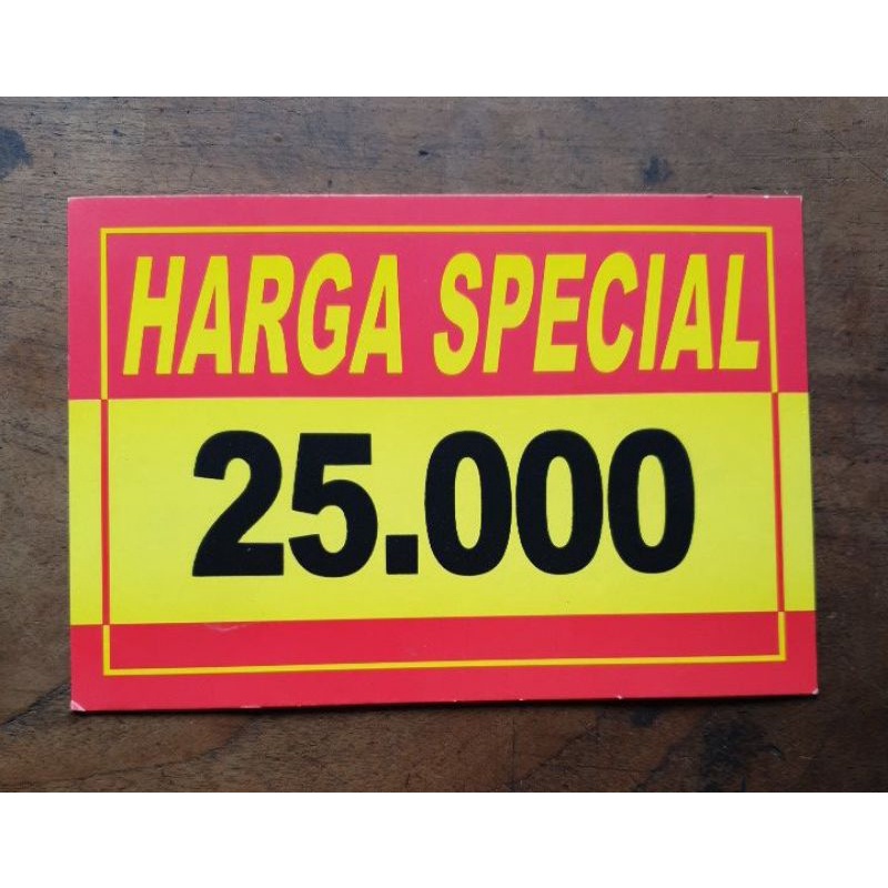 

Papan Harga 1 Lembar