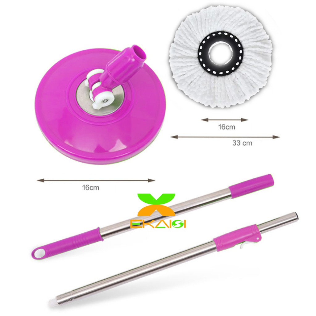 Ekaisi Tongkat pel spin mop / gagang pel spin mop +kain pel