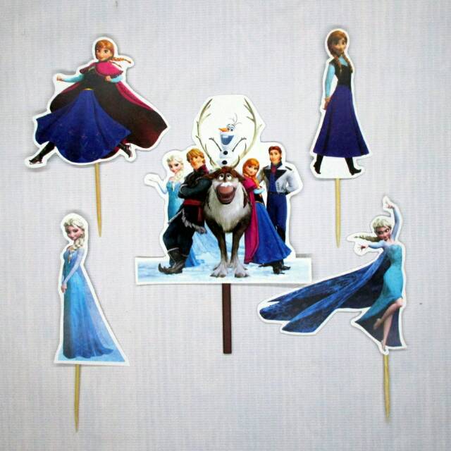 Toper Tusuk Karakter Frozen AC/ Cake Topper